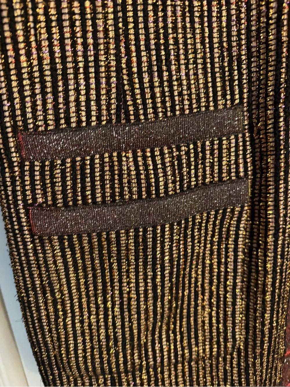 CHANEL Luxe Gold Metallic Black Jacket FR 42  Runway 2010 Cruise Collection